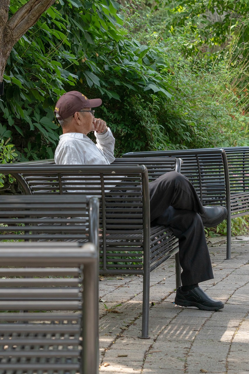 Man sitting on bench